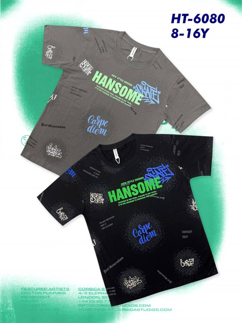 Bluzka chłopięce. Roz 8-16. 1 Kolor Paczka 5 szt. 1